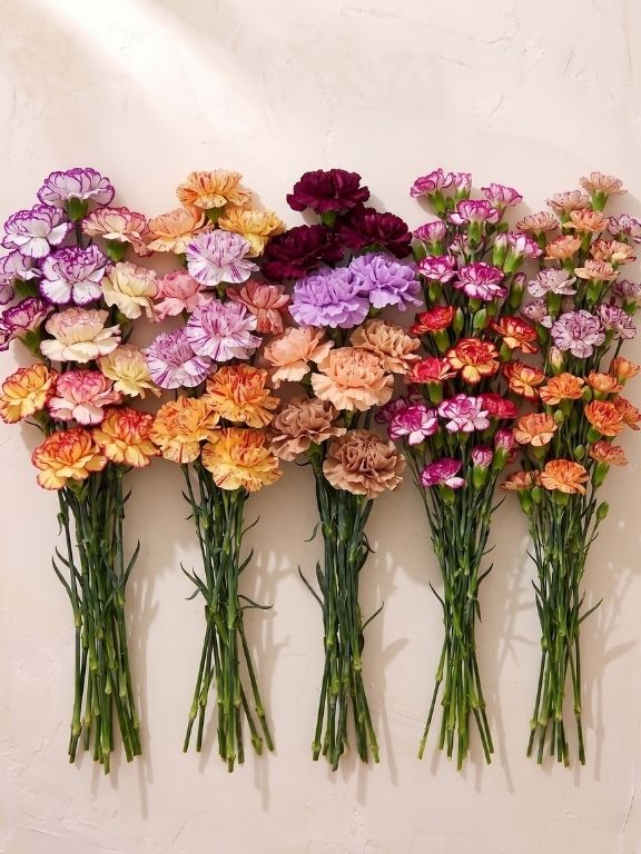 100 NOVELTY CARNATIONS AND 50 NOVELTY MINI CARNATIONS ASSORTED COMBO BOX
